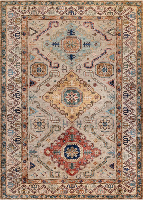 Пакистанский ковер из шерсти «KAZAK ROYAL» GRAY-IVORY(172x236) 172 x 236 см Пакистанский ковер из шерсти «KAZAK ROYAL» GRAY-IVORY(172x236) 172 x 236 см