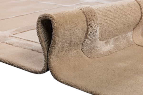 Индийский ковер из шерсти и эвкалиптового шёлка «VELVET MIRAGE» ARTE LIGHT TAUPE 200 x 300 см