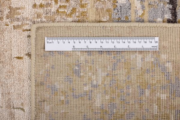 Индийский ковер из арт-шёлка и шерсти «SAN FRANCISCO» GOLD-LINES-2-GREY 169 x 238 см Индийский ковер из арт-шёлка и шерсти «SAN FRANCISCO» GOLD-LINES-2-GREY 169 x 238 см