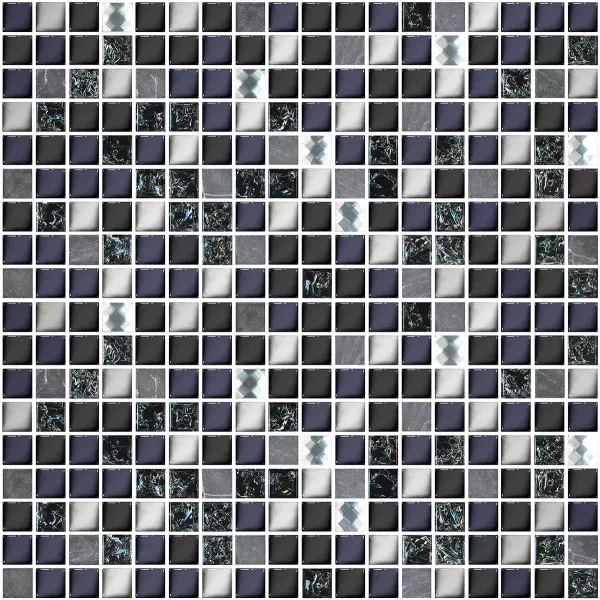 Мозаика Дефиле Неро 300x300 черная
