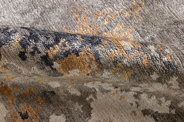 Индийский ковер из арт-шёлка «STORM» FR21407WL-GREY-RUST(Round) 240 x 240 см Индийский ковер из арт-шёлка «STORM» FR21407WL-GREY-RUST(Round) 240 x 240 см