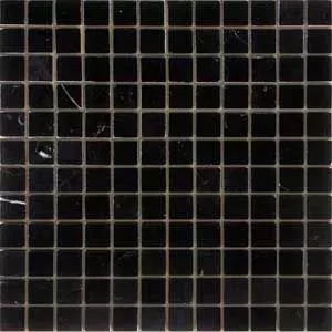 Мозаика Nero Marquina 300x300x7 полированная черная