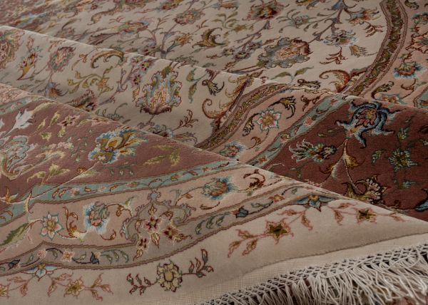 Иранский ковёр из шерсти и шёлка «TABRIZ 40» 14-01-IR(Round)