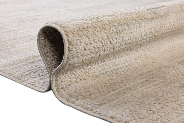 Турецкий ковер из полиэстера и полипропилена «KLASS» 9586A-GRY - YEL 80 x 150 см