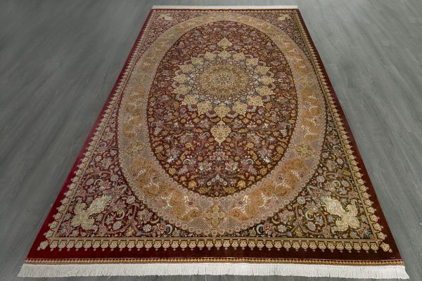 Иранский ковёр из шёлка «QOM» 9-460-IR