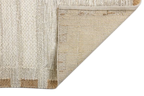Индийский ковер из джута «JUTE MODERN» ZA581-N.WHITE 60 x 90 см