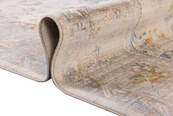 Турецкий ковер из полиэфирного шёлка «MYSTIC» 0861A-GREY-NAVY 120 x 180 см