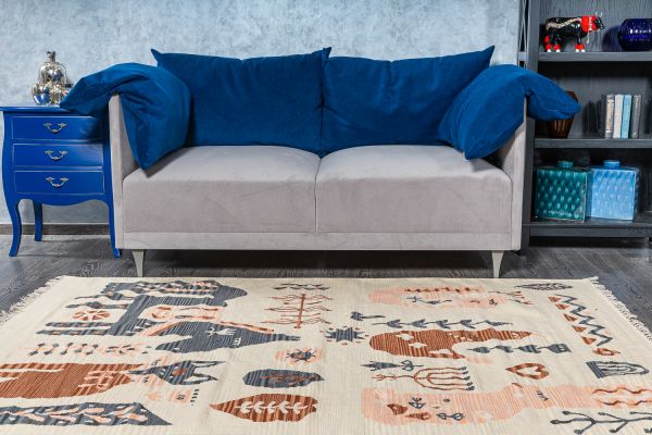 Индийский ковер из хлопка «ARCTIC KILIM» PONY-MLT 165 x 235 см