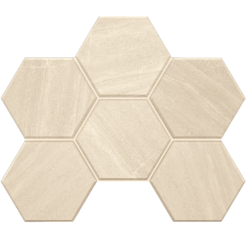 Керамогранитная плитка Мозаика GB01 Hexagon 25x28,5 непол.