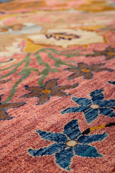 Индийский ковёр из шерсти «ZIEGLER VINTAGE» AC228-PINK-MIX(246x234)