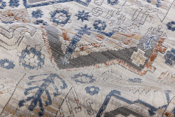 Турецкий ковер из полиэстера и полипропилена «ALAMO» 31850A-CRE-GRY 160 x 230 см