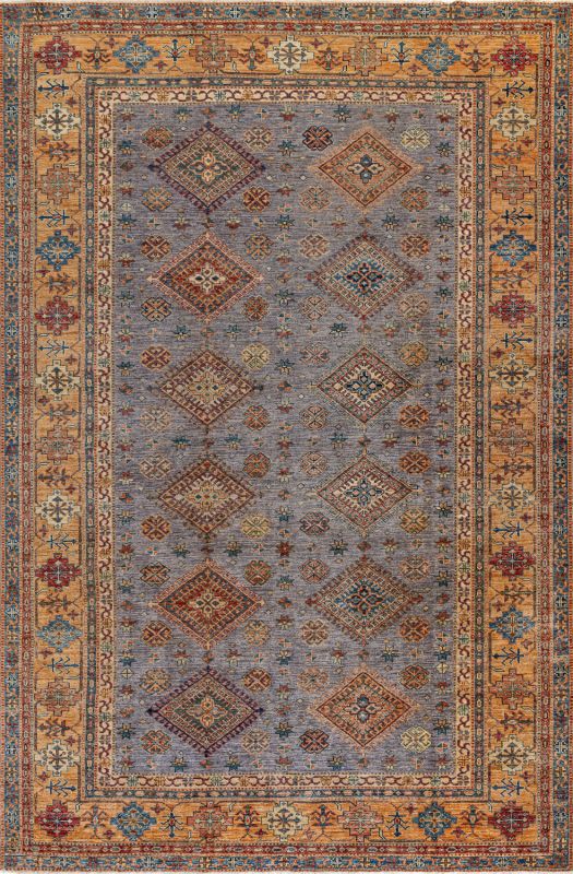 Пакистанский ковер из шерсти «KAZAK ROYAL» GRAY-GOLD(200x300) 200 x 300 см Пакистанский ковер из шерсти «KAZAK ROYAL» GRAY-GOLD(200x300) 200 x 300 см