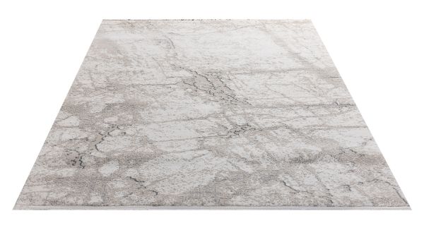 Турецкий ковер из полипропилена и полиэстера «MOON» 2577A-CREAM-L.GREY 120 x 180 см