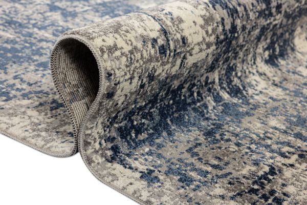 Турецкий ковер из полипропилена и полиэстера «AXEL» 8693-CRE-BLU(Runner) 80 x 300 см