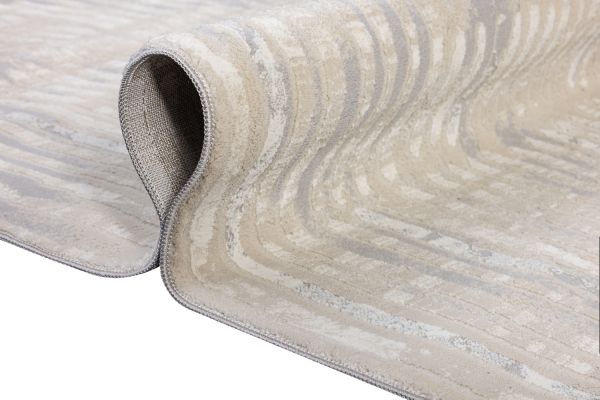 Турецкий ковер из полипропилена и полиэстера «MOON» 2576A-CREAM-L.GREY 80 x 150 см