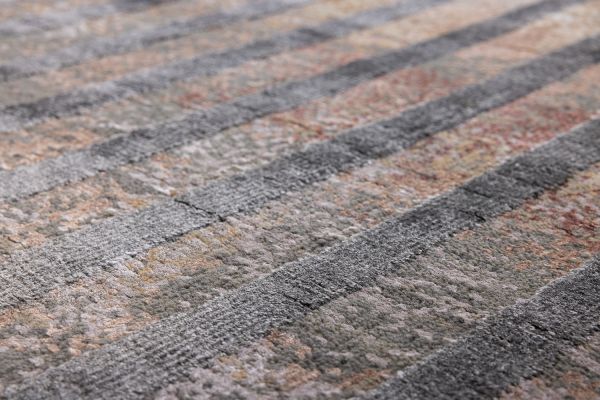 Индийский ковер из шерсти и арт-шёлка «CHAOS THEORY» ESK369-M.GREY-L.PEACH 246 x 302 см Индийский ковер из шерсти и арт-шёлка «CHAOS THEORY» ESK369-M.GREY-L.PEACH 246 x 302 см