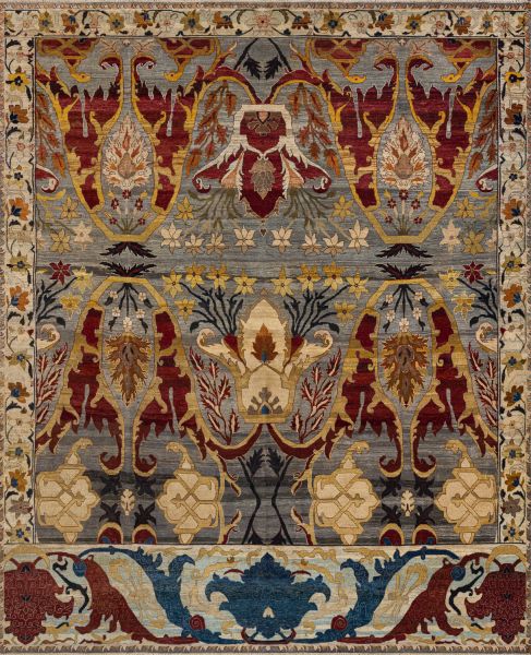 Индийский ковер из шерсти «ZIEGLER VINTAGE» AC228-GREY(364x408) 364 x 408 см