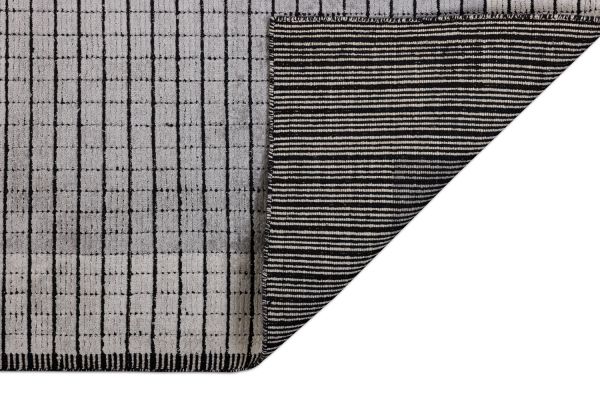 Индийский ковер из эвкалиптового шёлка, шерсти и хлопка «DOVE MODERN» SR09-GRY 200 x 290 см Индийский ковер из эвкалиптового шёлка, шерсти и хлопка «DOVE MODERN» SR09-GRY 200 x 290 см