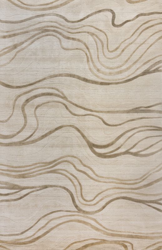 Индийский ковер из арт-шёлка и шерсти «EVEREST» 2023205-BEIGE 161 x 239 см