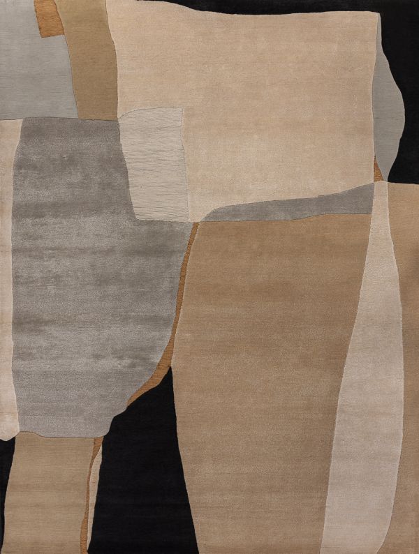 Индийский ковер из шерсти, шёлка и эвкалиптового шёлка «TECTONIC» D4-C2 175 x 232 см