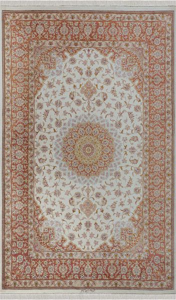 Иранский ковёр из шёлка «QOM» 14-246-IR HEMMATI