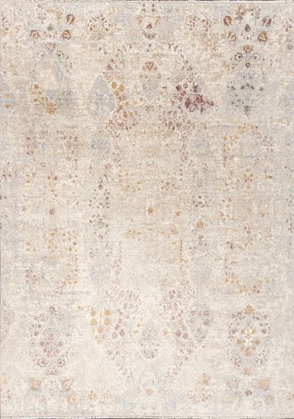 Индийский ковёр из шёлка и шерсти «ILLUSION» ED-19-IVORY-LILAC