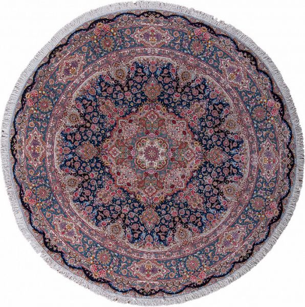Иранский ковёр из шерсти и шёлка «TABRIZ 40» 14-77-IR SALARY(Round)