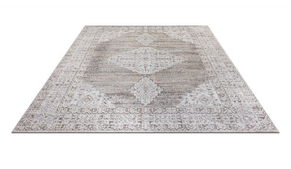 Турецкий ковер из полиэстера и полипропилена «KLASS» 9564A-BRN- BONE 80 x 150 см