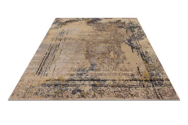 Индийский ковер из арт-шёлка и шерсти «SAN FRANCISCO» GOLD-LINES-2-GREY 169 x 238 см Индийский ковер из арт-шёлка и шерсти «SAN FRANCISCO» GOLD-LINES-2-GREY 169 x 238 см