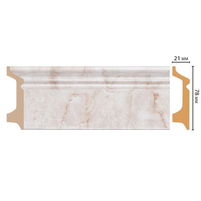 Плинтус из дюрополимера  D122-80 78х21х2400мм ударопрочный водостойкий