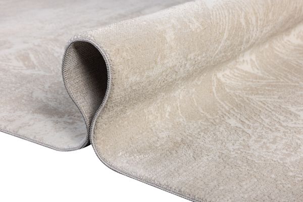 Турецкий ковер из полипропилена и полиэстера «MOON» 2572A-CREAM-L.GREY 80 x 150 см