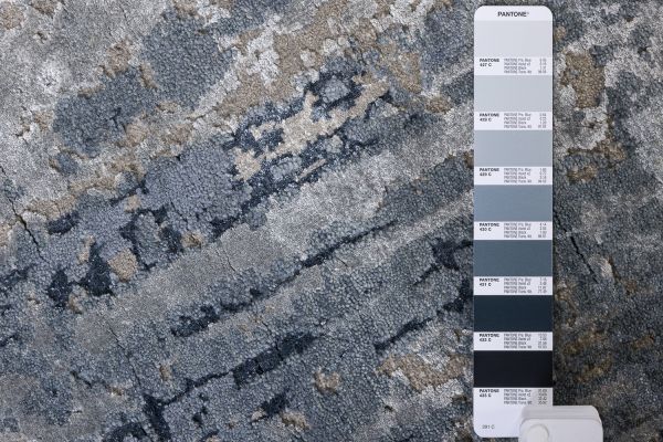 Индийский ковер из шерсти и арт-шёлка «CHAOS THEORY» ESK439-CHICORY-ASHWOOD 201 x 302 см