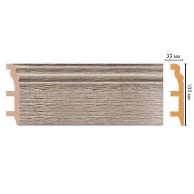 Плинтус из дюрополимера  D232-77 100х22х2400мм ударопрочный водостойкий