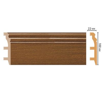 Плинтус из дюрополимера  D232-85 100х22х2400мм ударопрочный водостойкий