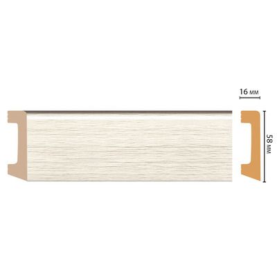 Плинтус из дюрополимера  D234-70 58х16х2400мм ударопрочный водостойкий