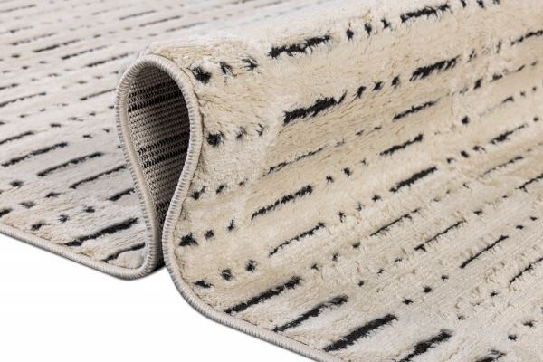 Турецкий ковер из полиэстера и полипропилена «MOROCCAN» 9608A-BN- BLK 80 x 150 см