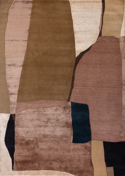 Индийский ковер из шерсти, шёлка и эвкалиптового шёлка «TECTONIC» D4-C6 176 x 246 см