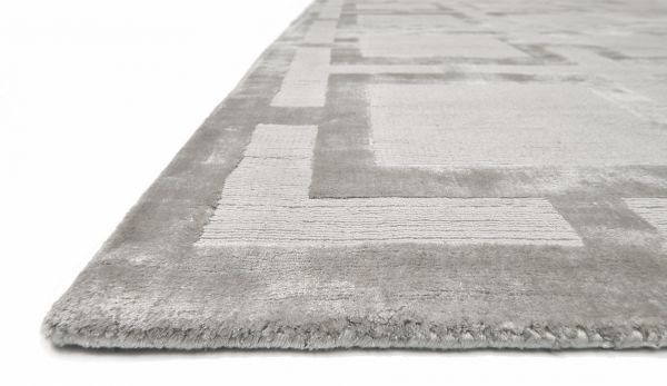 Индийский ковер из арт-шёлка «EATON RUG» SILVER 170 x 240 см