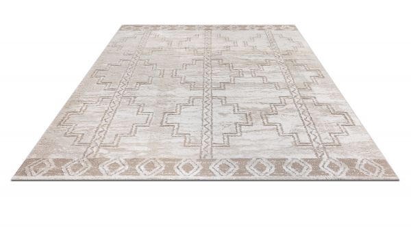 Турецкий ковер из полиэстера и полипропилена «MOROCCAN» 9607A-BN- BGE 160 x 230 см