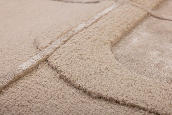 Индийский ковер из шерсти и эвкалиптового шёлка «VELVET MIRAGE» ARTE LIGHT TAUPE 200 x 300 см