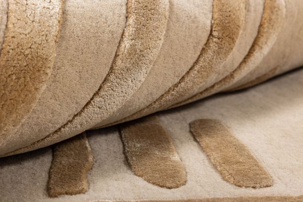 Индийский ковер из шерсти, эвкалиптового шёлка и хлопка «GEOMETRIC» DESIGN-01A 250 x 300 см