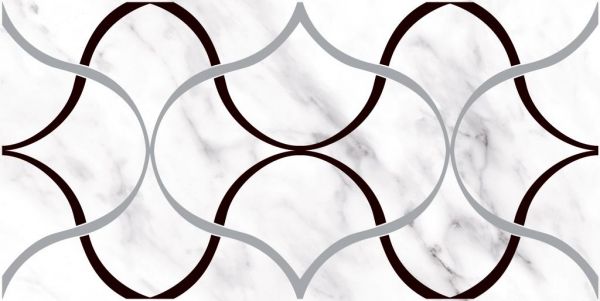 Black and White Декор  черно-белый 300*600 (1*8) VINCHI