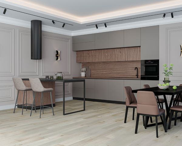 Каменно-пластиковый композит SPC ALTA STEP PERFECTO Дуб Дальневосточный 8813  5мм/0,3мм на замках, V4, на подложке