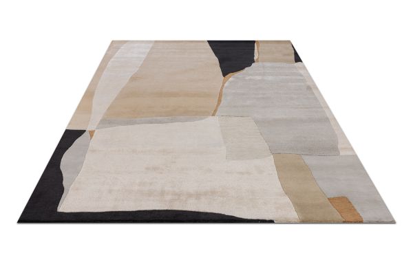 Индийский ковер из шерсти, шёлка и эвкалиптового шёлка «TECTONIC» D4-C2 175 x 232 см