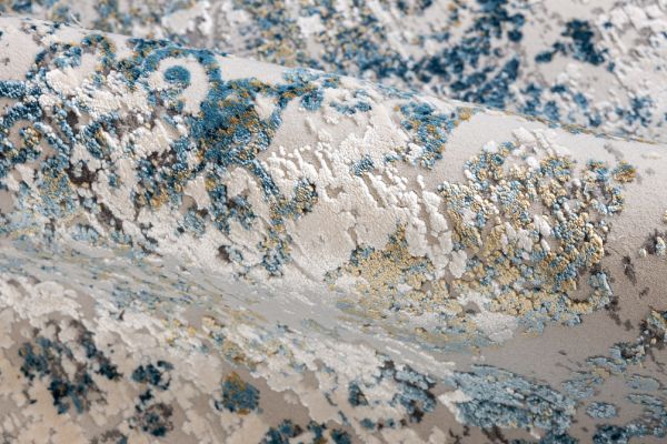 Турецкий ковёр из эвкалиптового шёлка и акрила «ELEXUS OLIMPOS» MT014-AGRY-DGRY(Round)