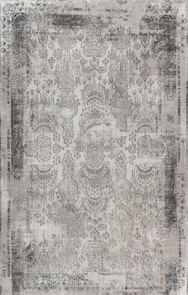 Турецкий ковер из полиэстера «RICH SILVER» CM52B-GREY 80 x 150 см