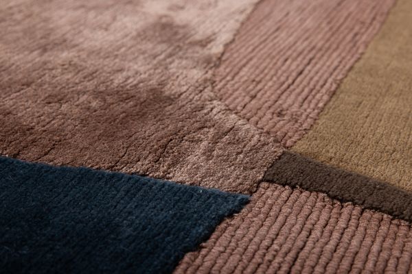 Индийский ковер из шерсти, шёлка и эвкалиптового шёлка «TECTONIC» D4-C6 176 x 246 см