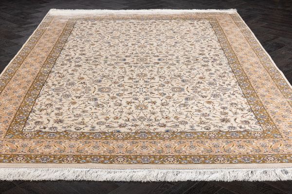 Иранский ковер из шёлка и модала «MASTERPIECE QUM» 012-23-1510-CREAM Katrin 200 x 300 см