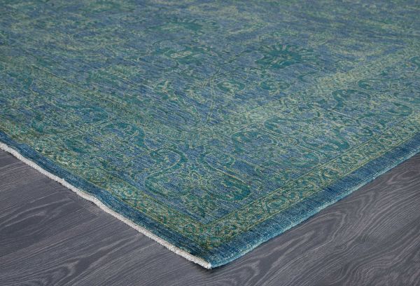 Пакистанский ковер из шерсти «CALIFORNIA RUG» BLU-GRN(250X300) 250 x 300 см