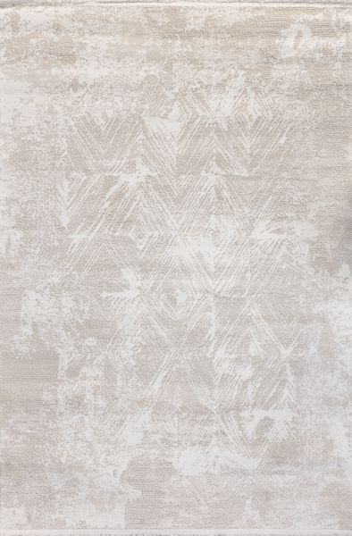 Турецкий ковер из полипропилена и полиэстера «MOON» 2572A-CREAM-L.GREY 80 x 150 см